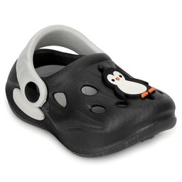 TRUFFLE COLLECTION Colour Blocked Perforated Clogs With Penguin Charms - Grey-picture-30
