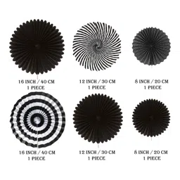 AMFIN Birthday Party Decoration Items Combo Black - Pack of 117 image 2