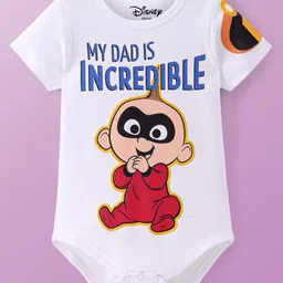 babyoye disney Babyoye Disney Interlock Knit Half Sleeves Onesies with The Incredibles Graphics Pack of 2 - Multicolor image 2