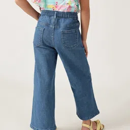 One Friday 100% Cotton Hearts Embroidered Jeans - Blue image 3