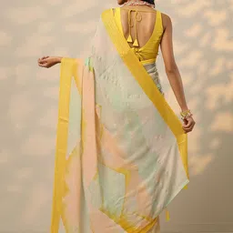 Libas Colourblocked Zari Saree image 2