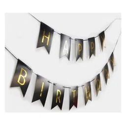 AMFIN Birthday Party Decoration Items Combo Black - Pack of 117 image 3