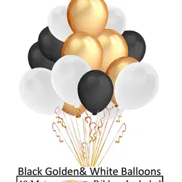 AMFIN Birthday Party Decoration Items Combo Black - Pack of 117 image 4