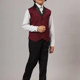 TAHVO Boys Tuxedo Waistcoat Three Pieces Party Suit image 3