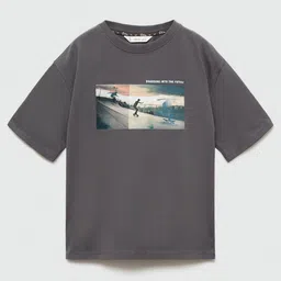 Mango Kids Boys Pure Cotton Graphic Printed T-shirt-picture-27