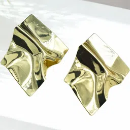 j & c fashion arena J & C Fashion Are Stainless Steel Gold-Plated Earrings image 2