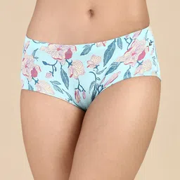 &Circus Modal Pack Of 2 Solid & Floral Printed Seamless Bare Hipsters - Multi Colour image 3