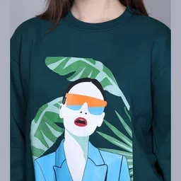 CORSICA Women Green Printed Sweatshirt-picture-12