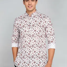 SZN Men Printed Slim Fit Casual Shirts image 4
