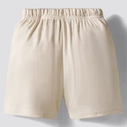 Bonfino 100% Cotton Knit Shorts Solid & Dino Printed Pack of 3 - Grey Off White & Blue image 3