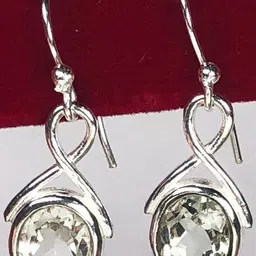 Zhupuk Women Silver-Plated Brass Crystals Drop Earrings-picture-33