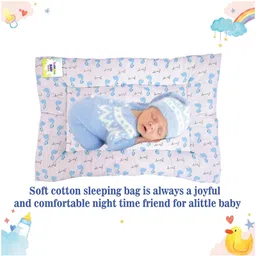 Babytoons Baby Bedding Set New Born Gaddi with Pillows (0-6 Months) Blue image 4