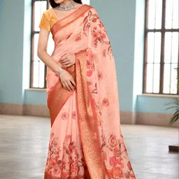 GULKEE FAB Floral Zari Saree image 2