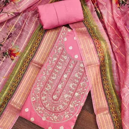 KIMISHA Women Embroidered Unstitched Dress Material-picture-13