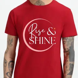 HESHA Men Typography Printed Pure Cotton T-shirt image 3