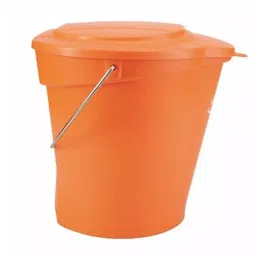 VIKAN Bucket 12 L Polypropylene & Steel Orange with Handle, 56867 image 2