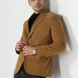 TAHVO Men Slim-Fit Notched Lapel Single Breasted Blazer image 4