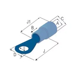 Braco Double Grip Crimping Ring Terminal Insulated 2.5 mm² Copper Assorted, RD-463 image 3