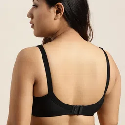 Sztori Plus Size Black Solid Non-Wired Non Padded Everyday Bra SZ-BRA-703A image 5