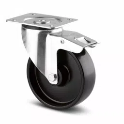 Tente Braked Swivel Castor Wheel, 70 Kg Capacity, 80 mm Wheel, 3377 POR 080/30 P62 NOIR-image-97