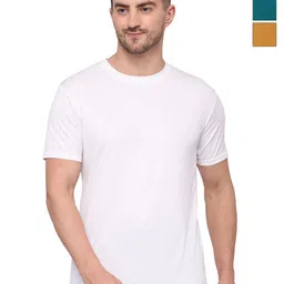 TQH Pack Of 3 Round Neck Dry Fit Slim Fit T-shirts-image-29