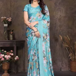 KALINI Floral Silk Blend Tussar Saree-image-61