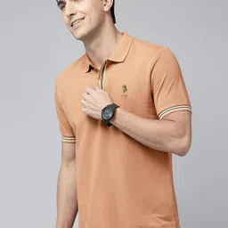 U.S. Polo Assn. Slim Fit Polo Collar Pure Cotton T-shirt image 3