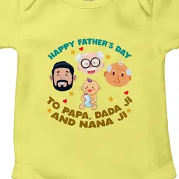 THE PRINT PLATTER Infants Kids Father Day Printed Cotton Envelope Neck Bodysuits image 2