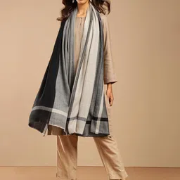 Fabindia Colourblocked Woollen Shawl-image-23