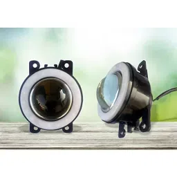 Auto Pearl LED Lens Fog Light with Halo Ring Angel Eye Front Compatible For Ford Figo Aspire, Asin_AngelEye_DRL_FigoAspire image 2