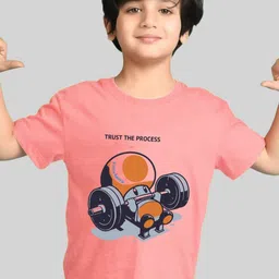 Kiddy Viddy Boys Graphic Printed Round Neck T-shirt-image-43