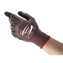 Ansell HyFlex 11-926 Purple Nylon Oil Grip Oil Repellent Gloves Size 6 Nitrile Coating, 11926060-image-11