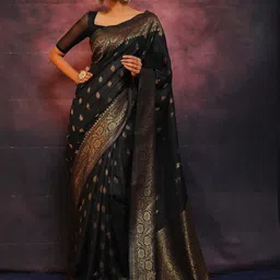 KSALIYA Black Art Silk Sarees-picture-14