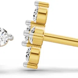 Sparkles Lab Grown Diamond Yellow Gold 14kt Stud Earring-picture-14