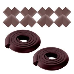 Bembika Baby Proofing Edge & Corner Guards Protector For Furniture Table Glass Corner Pack of 10 - Brown-picture-2