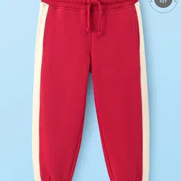 UCB Full Length Cotton Blend Solid Lounge Pants - Red-picture-27