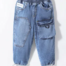 Little Kangaroos Full Length Anti Bacterial Solid Jeans - Blue-picture-13