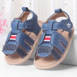 Cute Walk by Babyhug Booties With Velcro Closure - Blue-picture-15