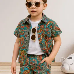 NAAMJAP Unisex Kids Printed Shirt with Trousers-picture-34