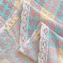 JC HOME Yellow & Blue Printed 140 TC Single Bedsheet Set 1.60 m x 2.30 m image 4