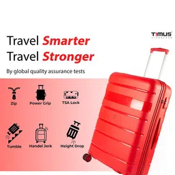 Timus Hard Luggage Set Of 3 Textured Hard-Sided Trolley Bags image 2