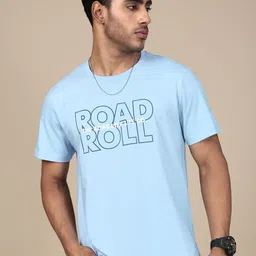 Roadster Typography Printed Round Neck Pure Cotton T-Shirt-picture-32