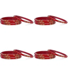 SOMIL Set Of 16 Artificial Stones Studded Bangles-picture-28