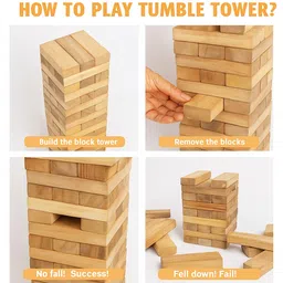 CLAPJOY Slido Alpha Wooden Stacking & Tumbling Tower Game image 5