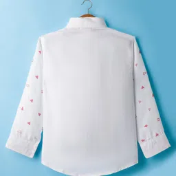 Rikidoos Full Sleeves R Text Patch Detailed 3 Piece Suit Set With Bow - Red & White image 4