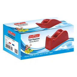 Soni Office Mate Small Tape Dispenser Sharp Blade Durable Body Size 15.5 x 7 x 4.7 cm Red for Office, School, Home, Packaging image 2