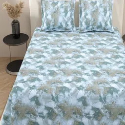 INDRA'S Multicoloured & Brown 250 TC King Bedsheet with 2 Pillow Covers image 5