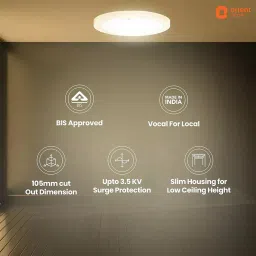 Orient 6 W Rainbow Dual Colour Round Recess Panel Light White & Warm White (Pack of 4) image 4