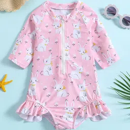 YK Infant Girls Printed Long Sleeve Bodysuit-image-99