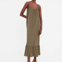 Trendyol Brown A-Line Midi Dress-picture-18